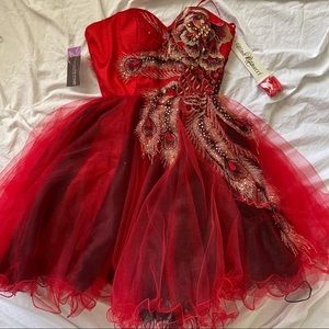 Red Nina canancci prom dress